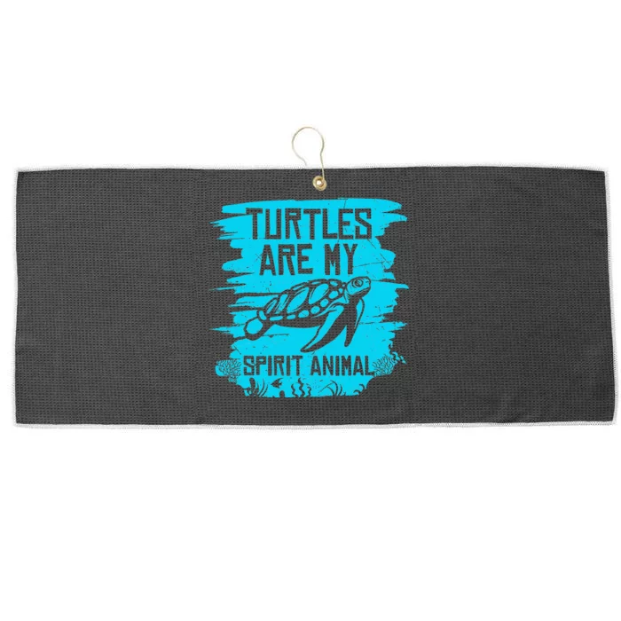 Turtles Are My Spirit Animal Large Microfiber Waffle Golf Towel