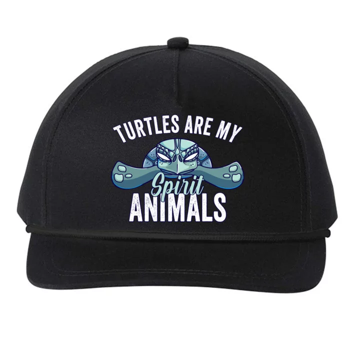 Turtle Are My Spirit Animals Gift For Turtle Lover Snapback Five-Panel Rope Hat