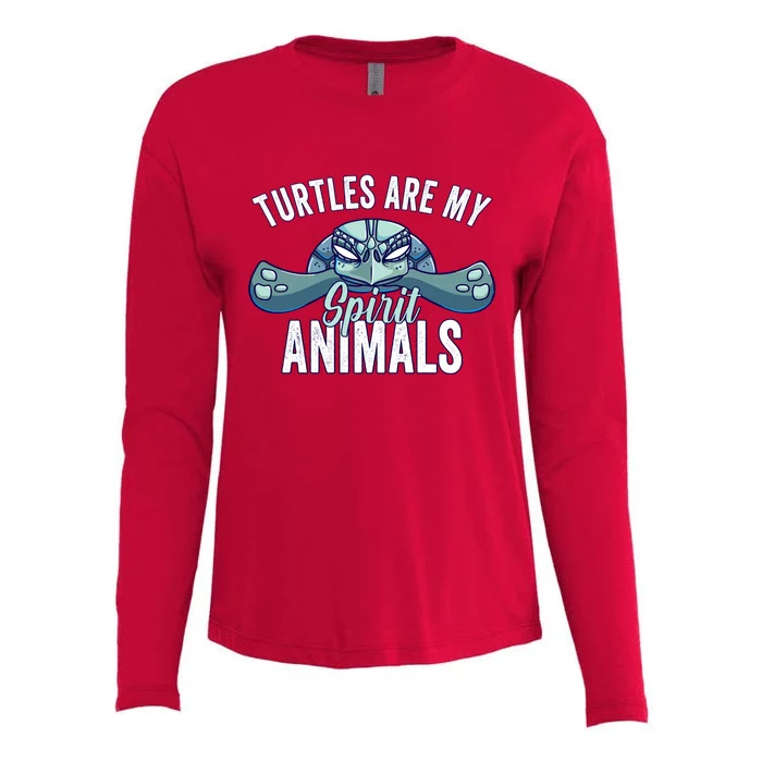 Turtle Are My Spirit Animals Gift For Turtle Lover Womens Cotton Relaxed Long Sleeve T-Shirt