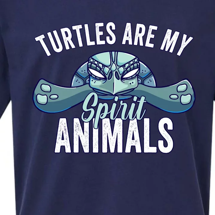 Turtle Are My Spirit Animals Gift For Turtle Lover Sueded Cloud Jersey T-Shirt