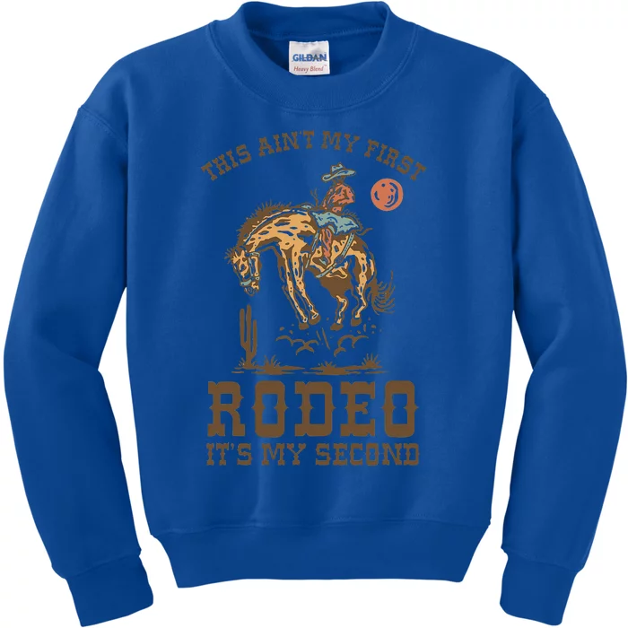 This Ain't My First Rodeo Its My 2nd Bday Wild West Themed Kids Sweatshirt