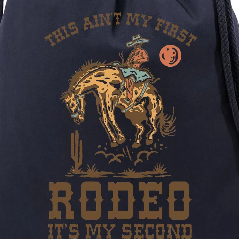 This Ain't My First Rodeo Its My 2nd Bday Wild West Themed Drawstring Bag