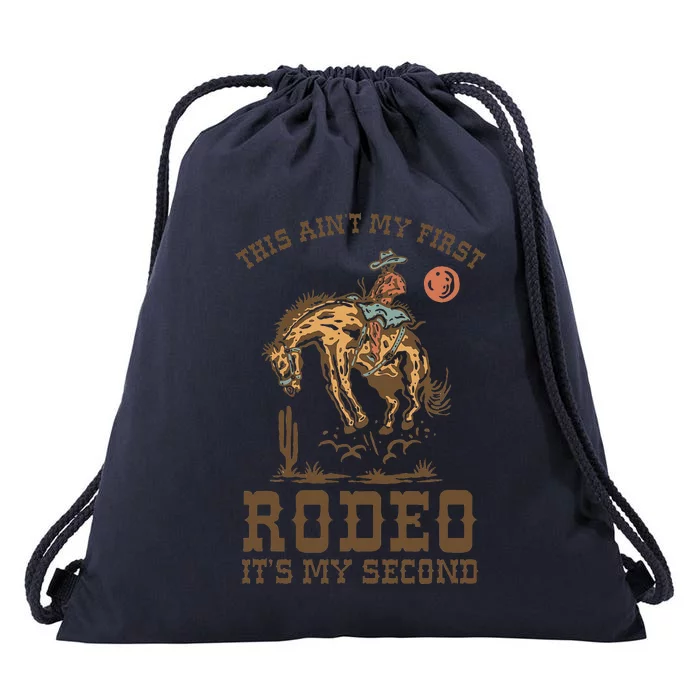 This Ain't My First Rodeo Its My 2nd Bday Wild West Themed Drawstring Bag