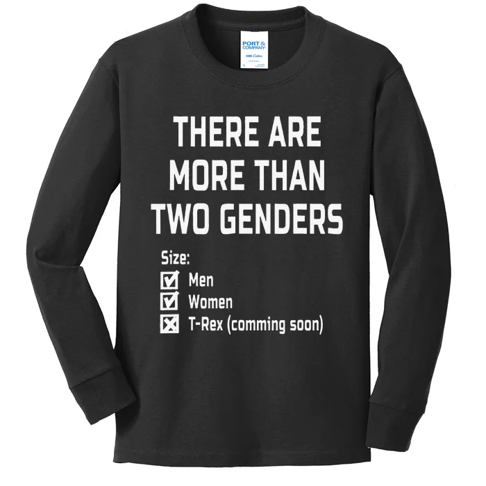 There Are More Than Two Genders LGBT Gift Kids Long Sleeve Shirt