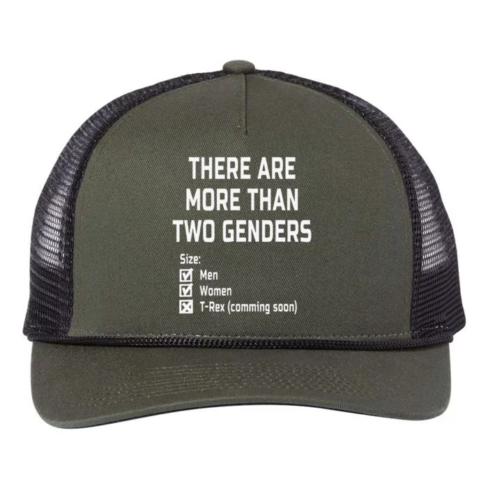 There Are More Than Two Genders LGBT Gift Retro Rope Trucker Hat Cap