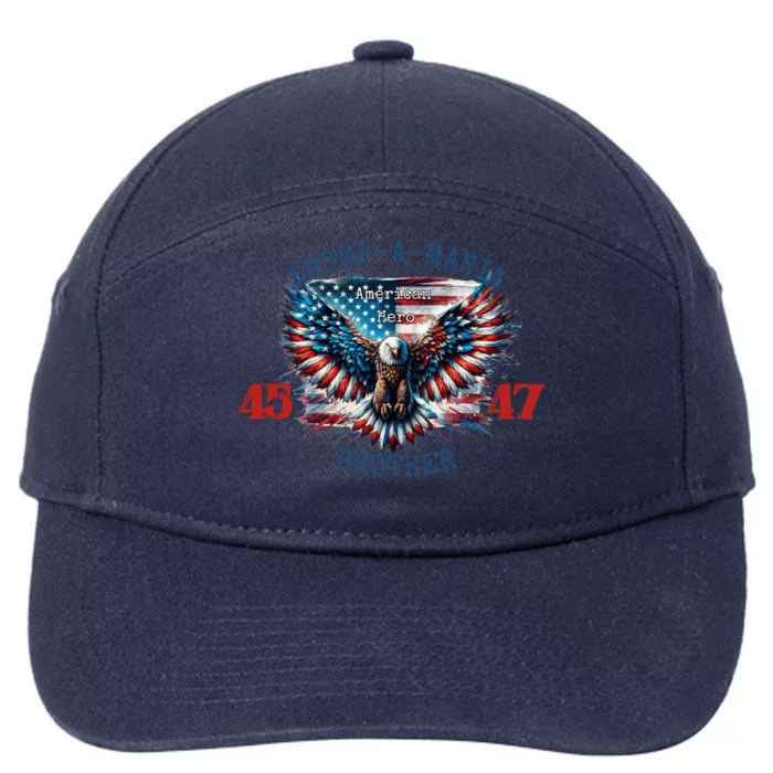 Trump A Mania 2024 Brother 45 47 7-Panel Snapback Hat