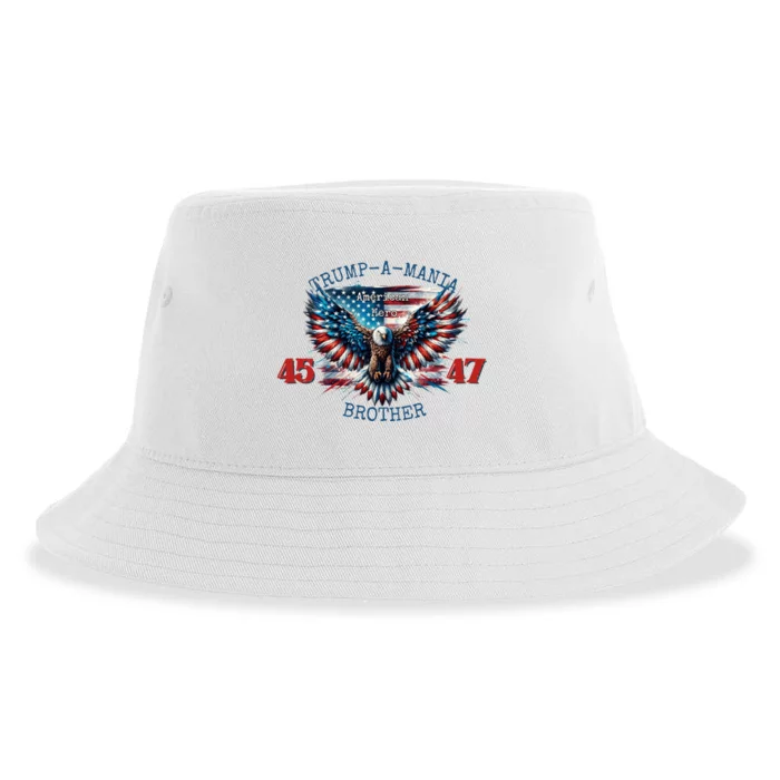 Trump A Mania 2024 Brother 45 47 Sustainable Bucket Hat