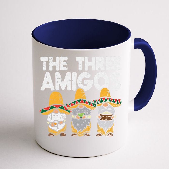 Three Amigos Mexican Gnomes Cute Cinco De Mayo Fiesta Garden Front & Back Coffee Mug