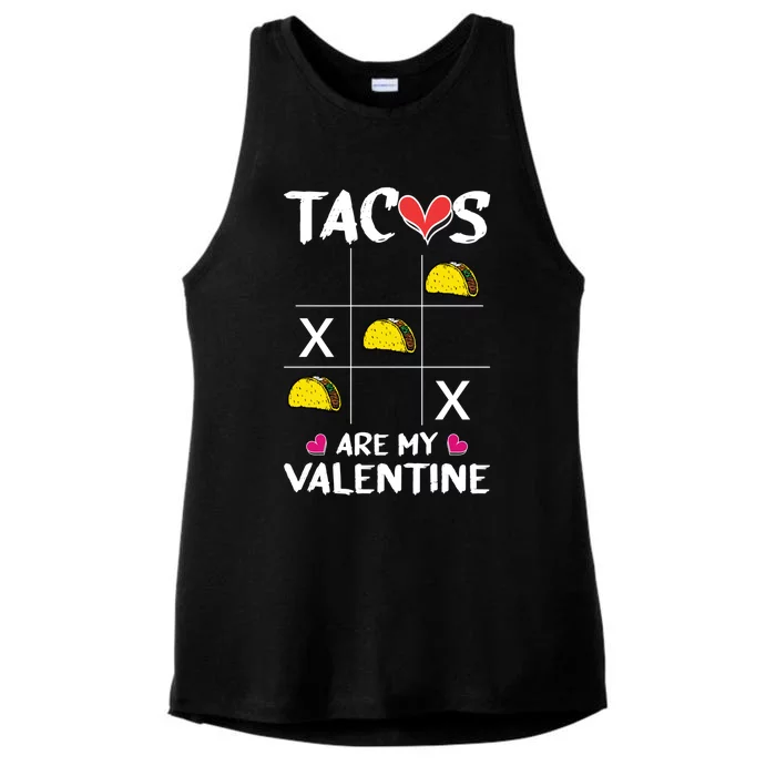 Tacos Are My Valentines Day Funny Mexican Food Lover Gift Ladies Tri-Blend Wicking Tank