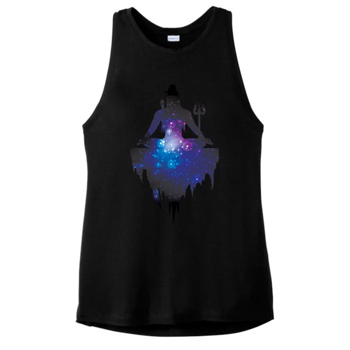 The Ancient Mystical Yogi Lord Shiva Gift Ladies Tri-Blend Wicking Tank