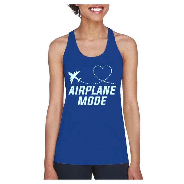 Travel Airplane Mode Vacation For World Travel Gift Women's Racerback Tank