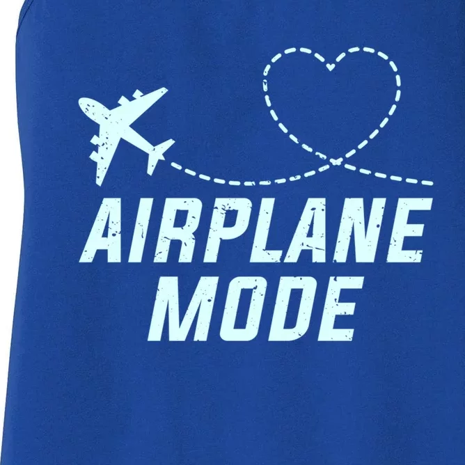 Travel Airplane Mode Vacation For World Travel Gift Women's Racerback Tank