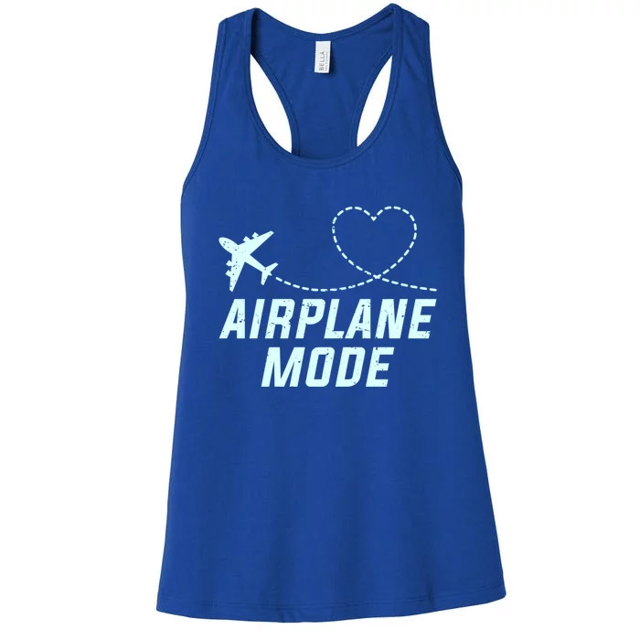 Travel Airplane Mode Vacation For World Travel Gift Women's Racerback Tank