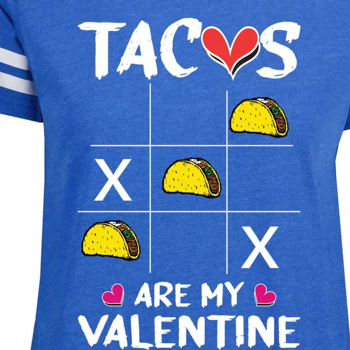 Tacos Are My Valentines Day Funny Mexican Food Lover Gift Enza Ladies Jersey Football T-Shirt