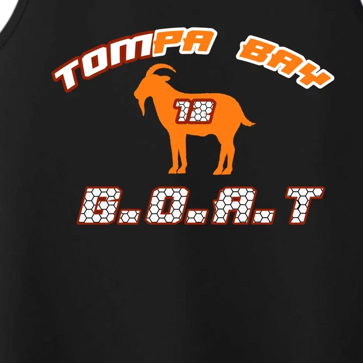 Tamp Bay Football GOAT Brady 18 Performance Tank