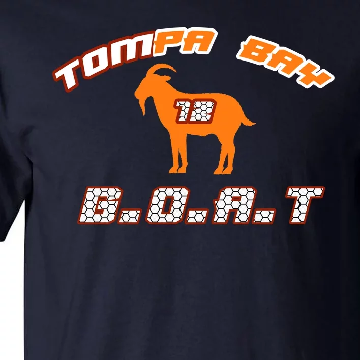 Tamp Bay Football GOAT Brady 18 Tall T-Shirt