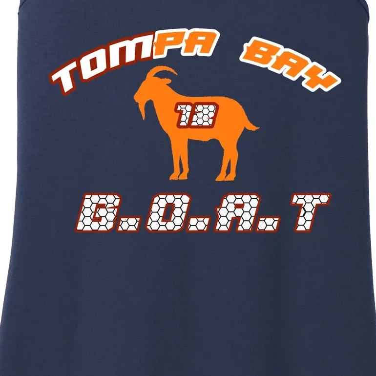 Tamp Bay Football GOAT Brady 18 Ladies Essential Tank