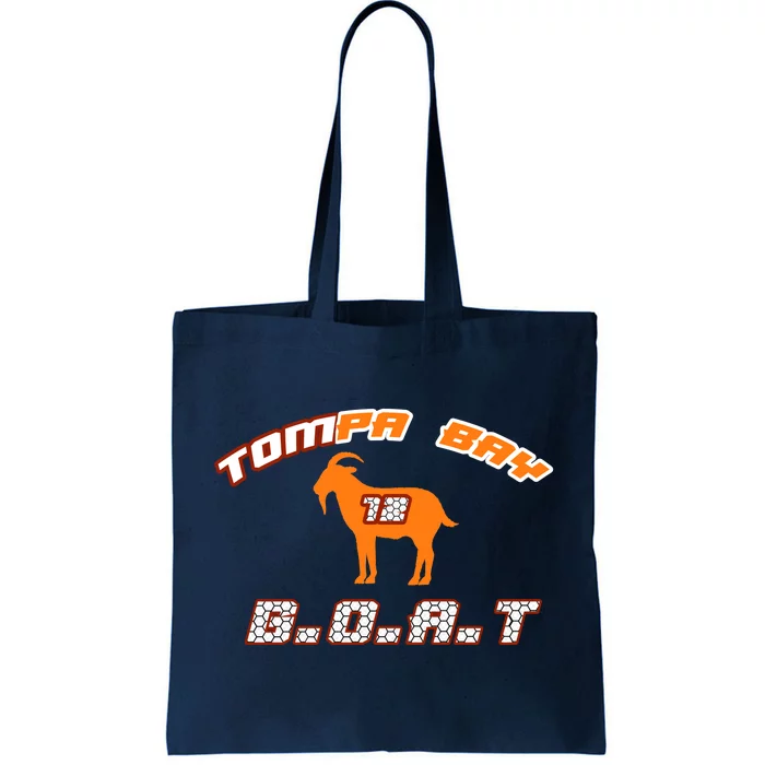 Tamp Bay Football GOAT Brady 18 Tote Bag