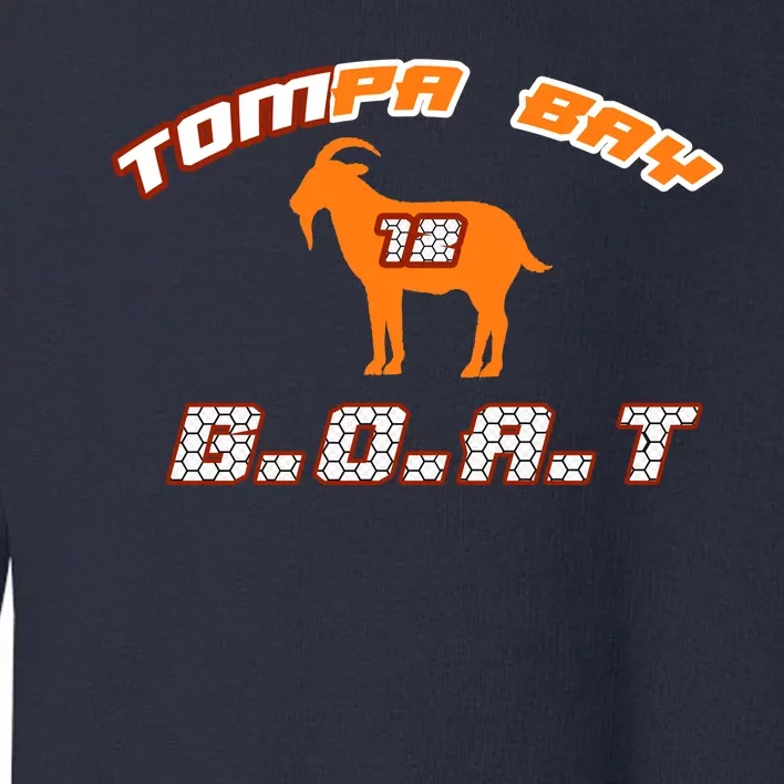 Tamp Bay Football GOAT Brady 18 Toddler Sweatshirt