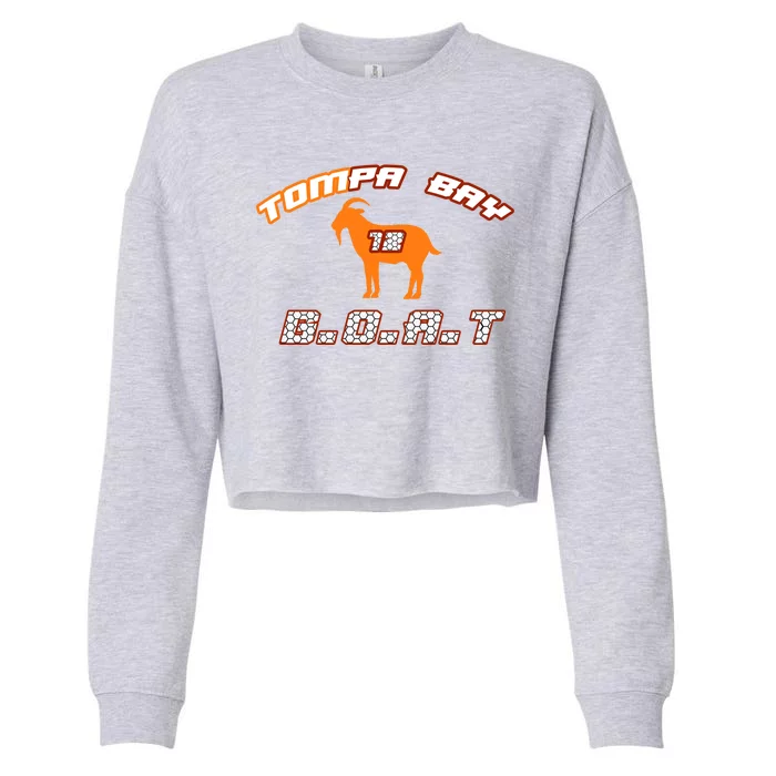 Tamp Bay Football GOAT Brady 18 Cropped Pullover Crew