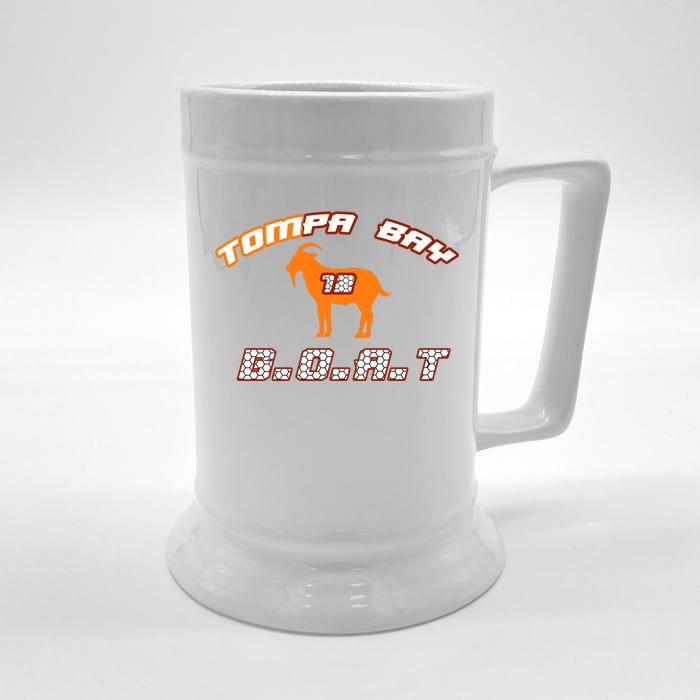 Tamp Bay Football GOAT Brady 18 Front & Back Beer Stein