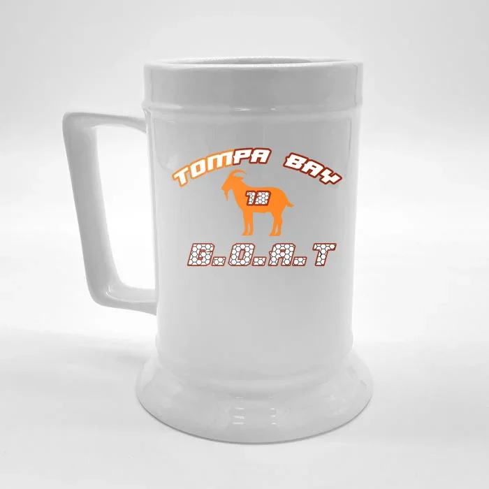 Tamp Bay Football GOAT Brady 18 Front & Back Beer Stein