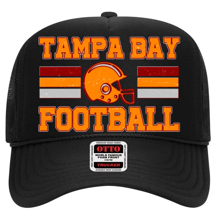 Tampa Bay Florida Football Fan Football Helmet High Crown Mesh Trucker Hat