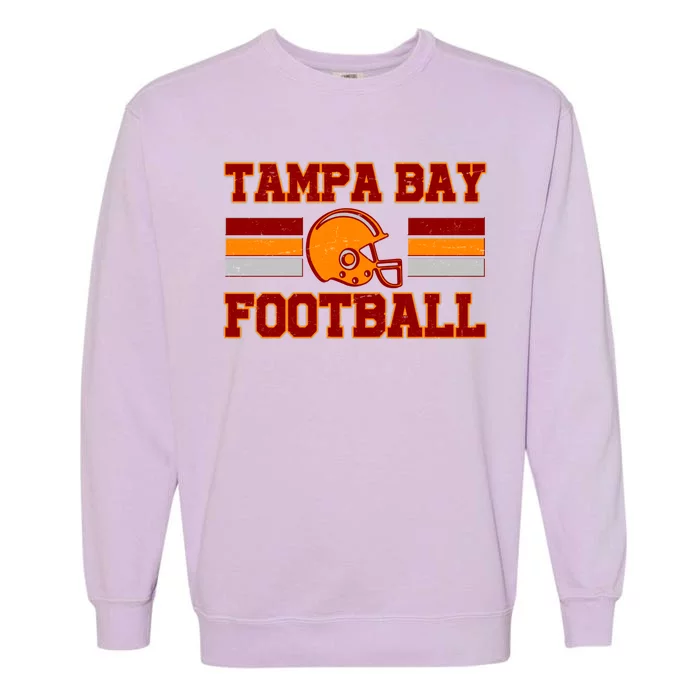 Tampa Bay Florida Football Fan Football Helmet Garment-Dyed Sweatshirt