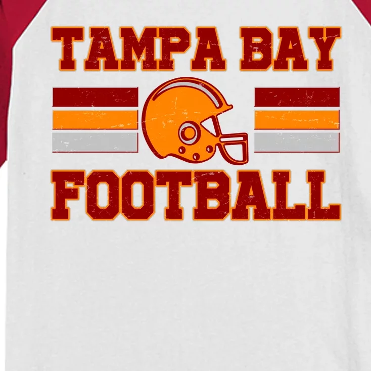 Tampa Bay Florida Football Fan Football Helmet Kids Colorblock Raglan Jersey