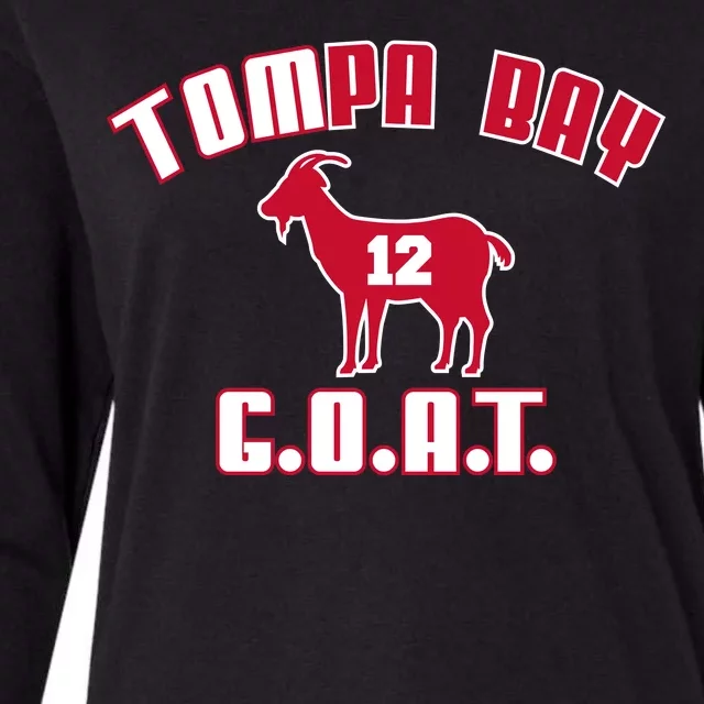 Tampa Bay Florida Football G.O.A.T. Goat Football Womens Cotton Relaxed Long Sleeve T-Shirt