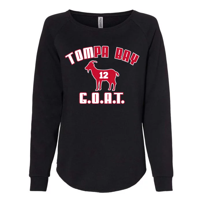 Tampa Bay Florida Football G.O.A.T. Goat Football Womens California Wash Sweatshirt