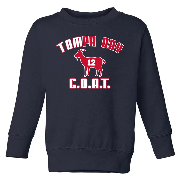 Tampa Bay Florida Football G.O.A.T. Goat Football Toddler Sweatshirt