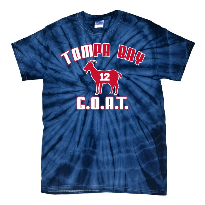 Tampa Bay Florida Football G.O.A.T. Goat Football Tie-Dye T-Shirt