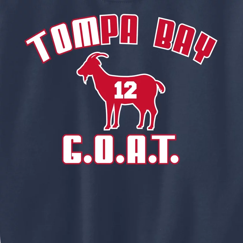 Tampa Bay Florida Football G.O.A.T. Goat Football Kids Sweatshirt