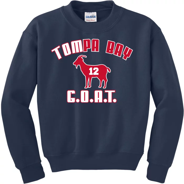 Tampa Bay Florida Football G.O.A.T. Goat Football Kids Sweatshirt