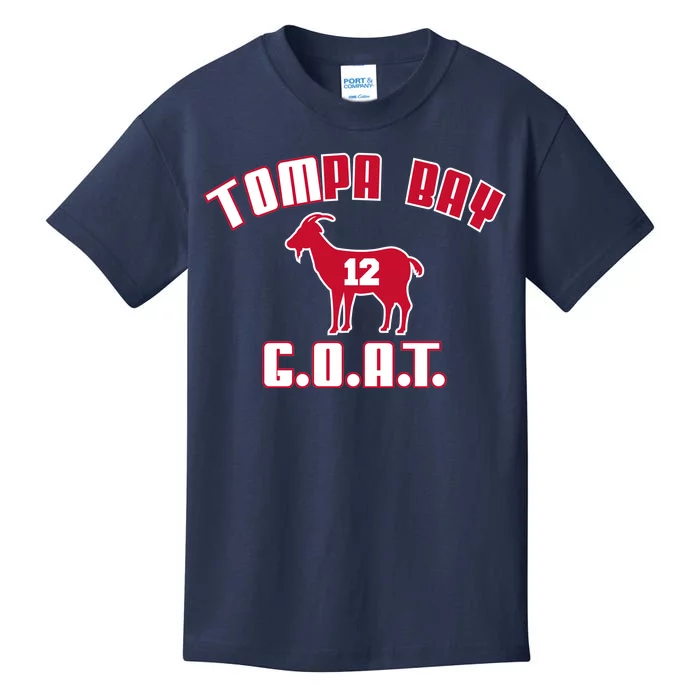 Tampa Bay Florida Football G.O.A.T. Goat Football Kids T-Shirt