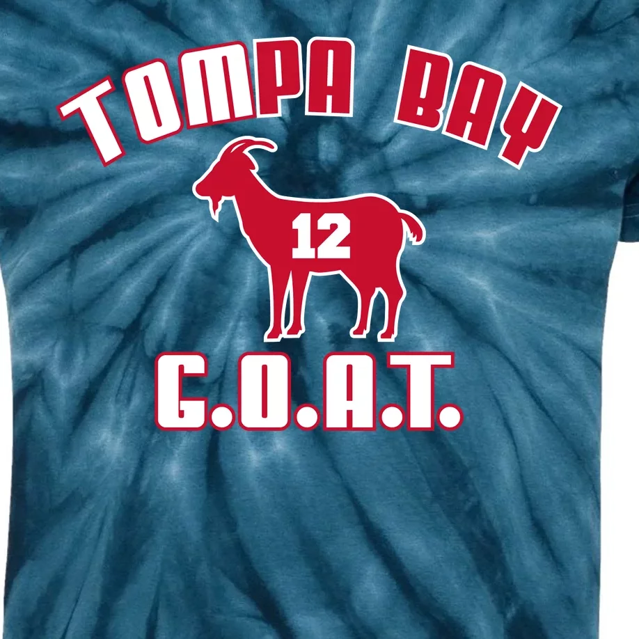 Tampa Bay Florida Football G.O.A.T. Goat Football Kids Tie-Dye T-Shirt