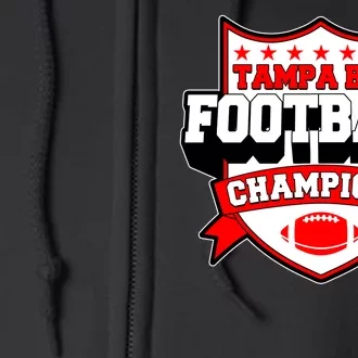 Tampa Bay Football Champions Sports Fan Full Zip Hoodie