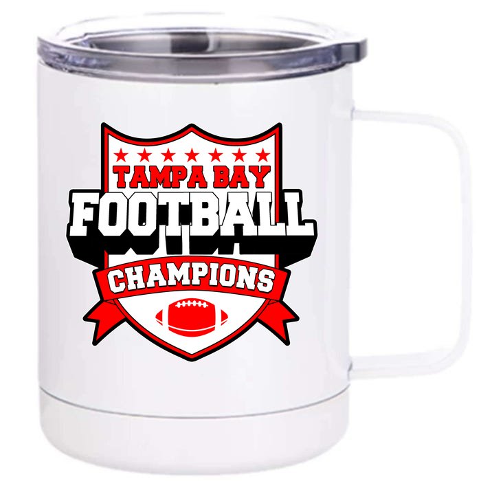 Tampa Bay Football Champions Sports Fan Front & Back 12oz Stainless Steel Tumbler Cup