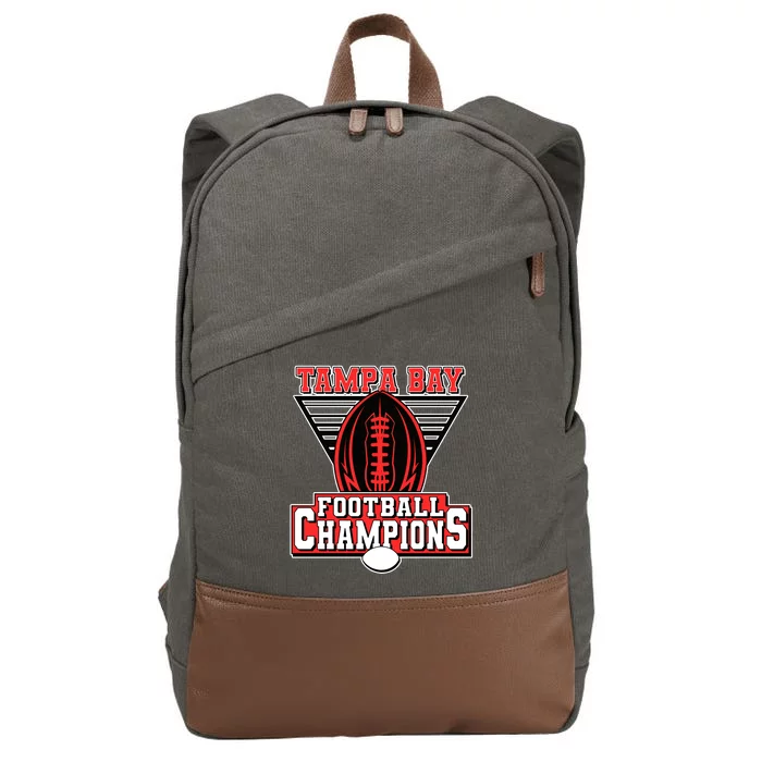 Tampa Bay Football Champions Sports Fans Cotton Canvas Backpack