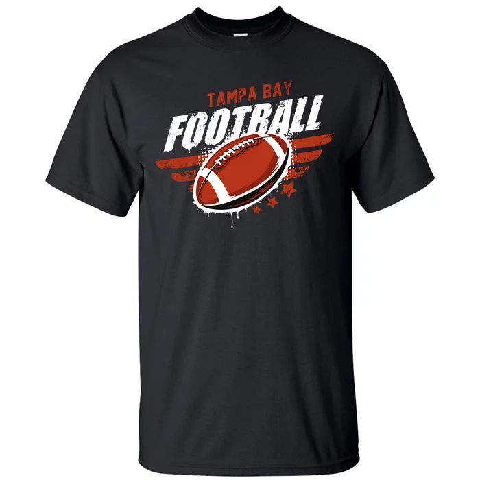 Tampa Bay Football Distress Tall T-Shirt