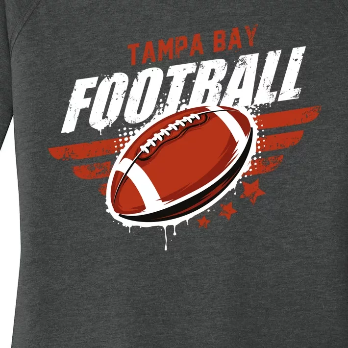 Tampa Bay Football Distress Women's Perfect Tri Tunic Long Sleeve Shirt