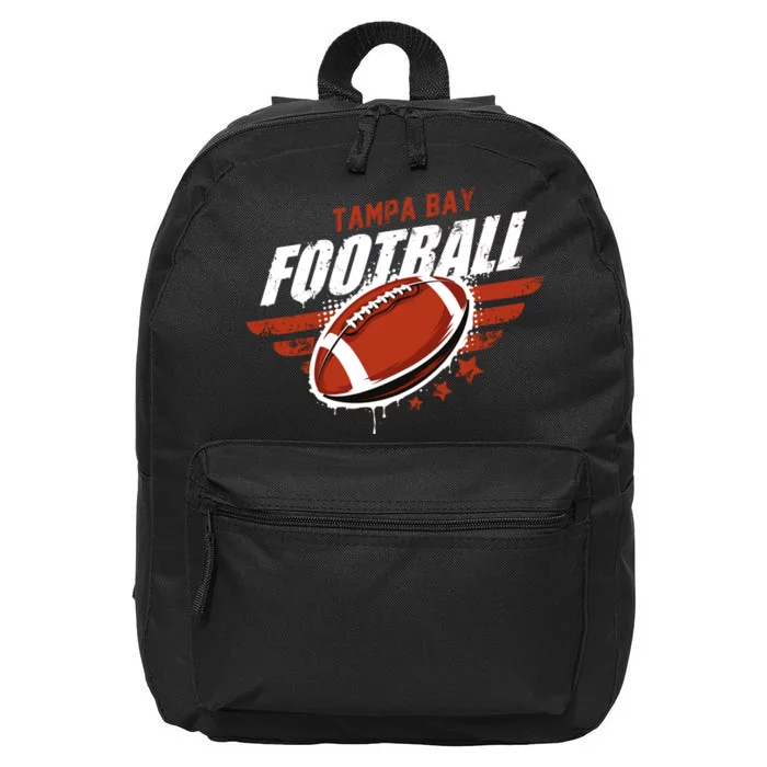 Tampa Bay Football Distress 16 in Basic Backpack