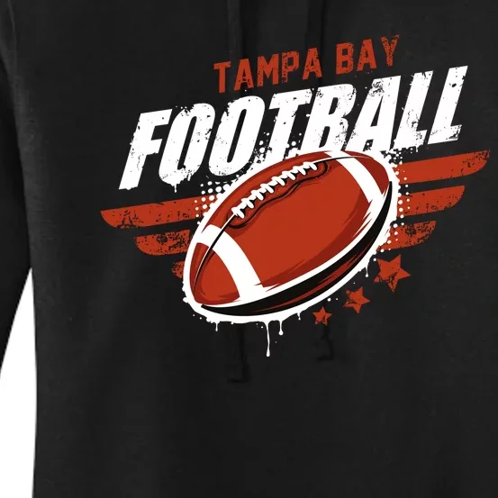 Tampa Bay Football Distress Women's Pullover Hoodie