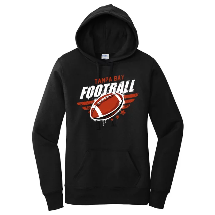 Tampa Bay Football Distress Women's Pullover Hoodie