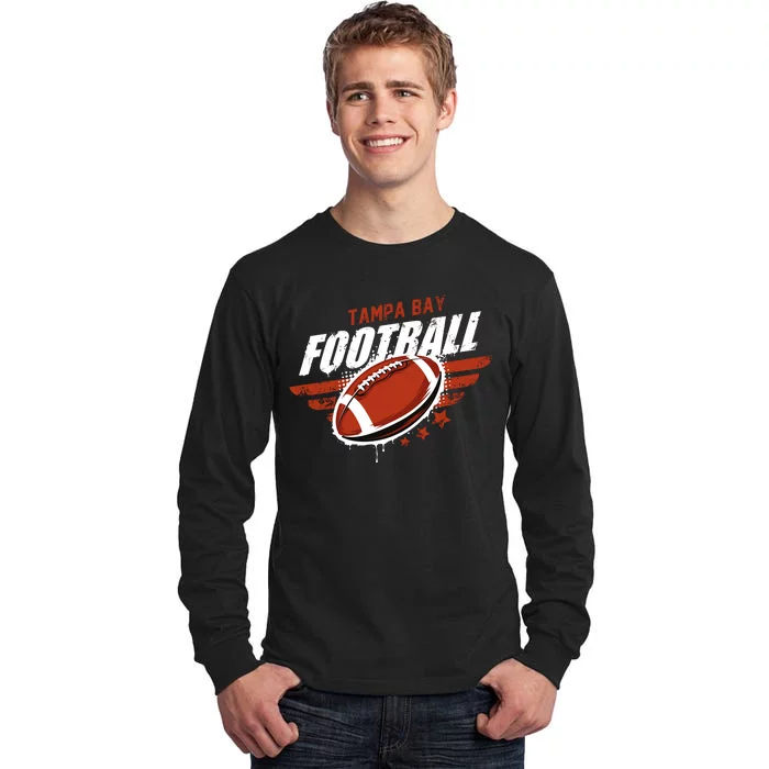 Tampa Bay Football Distress Tall Long Sleeve T-Shirt