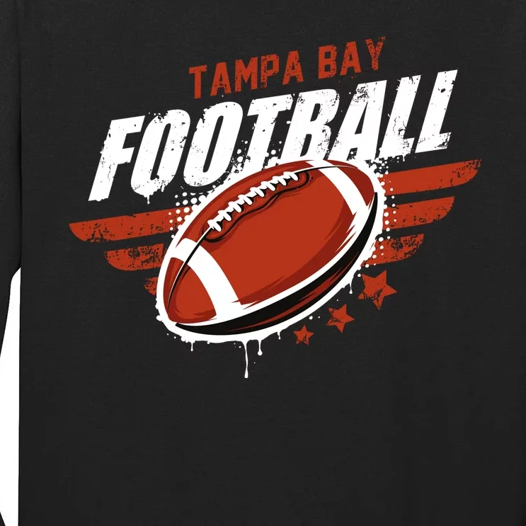 Tampa Bay Football Distress Tall Long Sleeve T-Shirt