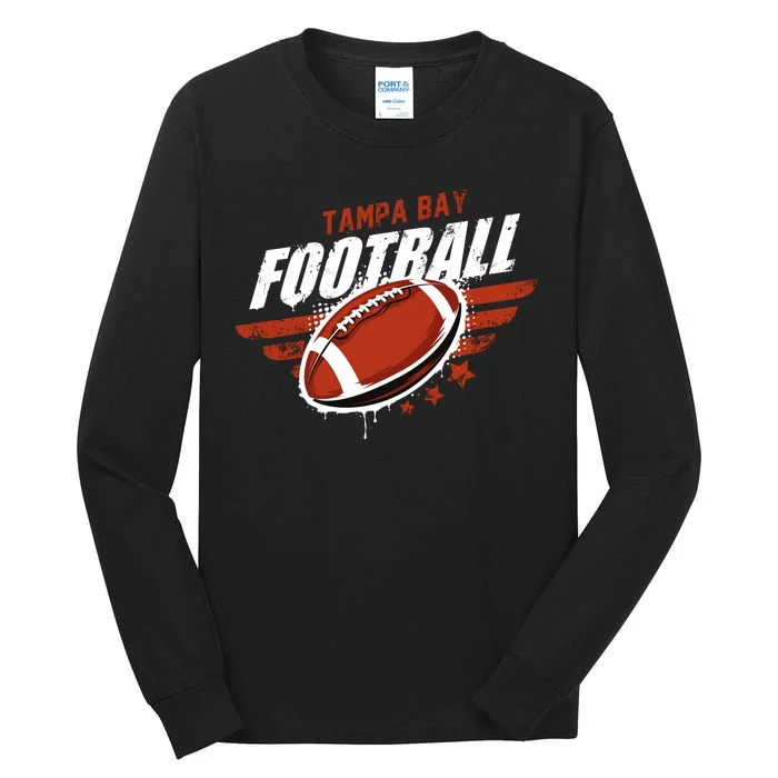 Tampa Bay Football Distress Tall Long Sleeve T-Shirt