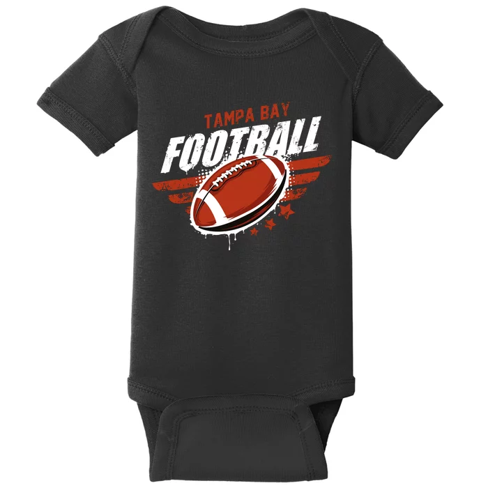 Tampa Bay Football Distress Baby Bodysuit