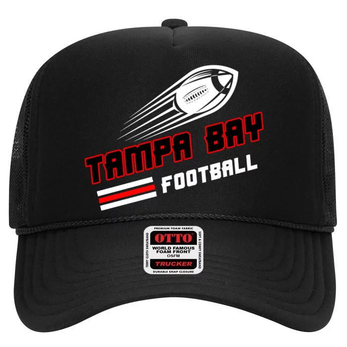 Tampa Bay Football Fan High Crown Mesh Trucker Hat